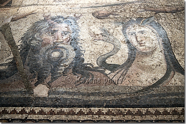 Mosaïque d'Océanos et Téthys - Mosaïque de Zeugma - Oceanus and Tethys mosaic - Zeugma mosaic - Oseanos ve Tethys mozaiki - Zeugma mozaik - Gazi Antep - Gaziantep