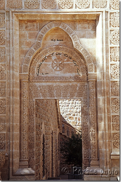 Porte sculptée - Door - Mar Gabriel